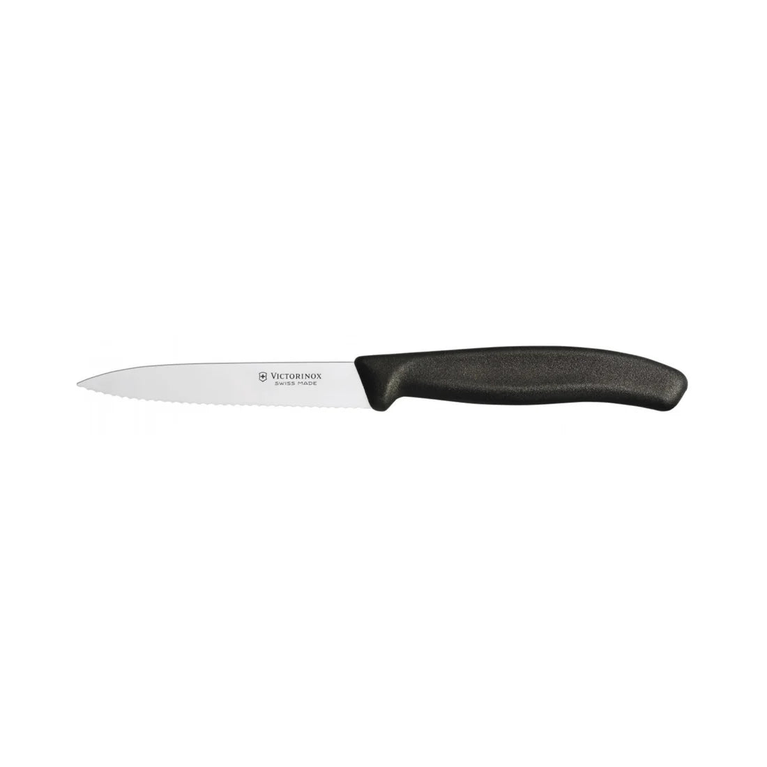 COUTEAU 4 '' VICTORINOX DENTELÉ NOIR