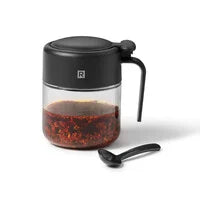 POT CONDIMENTS EN VERRE AVEC CUILLÈRE RICARDO