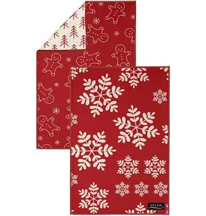 2 LINGES VAISSELLE MICROFIBRE DOUCEUR D'HIVER NOEL