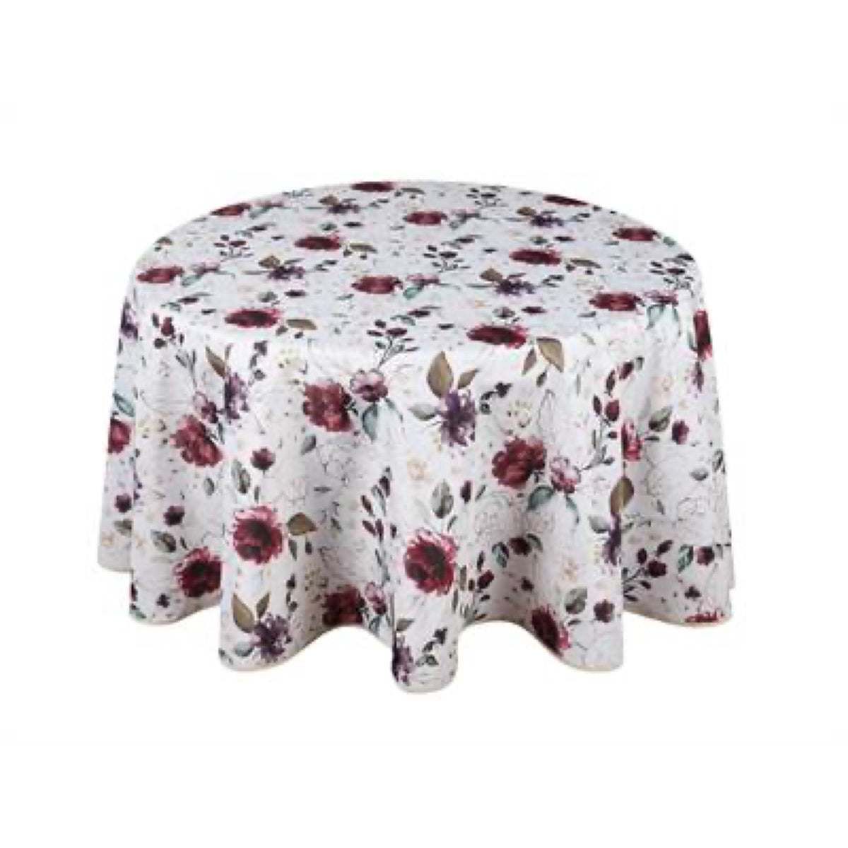 NAPPE 70 RD FLEURS MAUVES