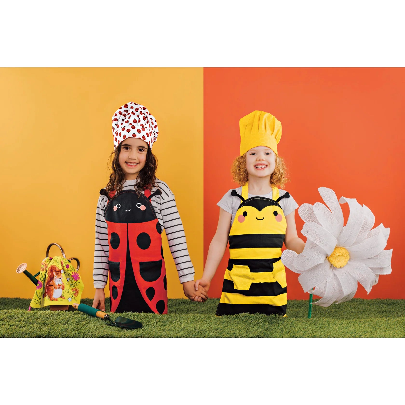 ENS. TABLIER/CHAPEAU ENFANT ABEILLE