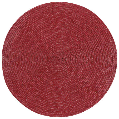 NAPPERON ROND ROUGE CARMINE DISKO