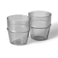 ENSEMBLE 2 VERRES EMPILABLES NOIRS RICARDO
