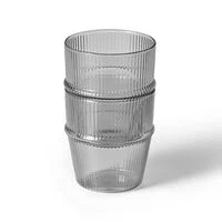ENSEMBLE 2 VERRES EMPILABLES NOIRS RICARDO