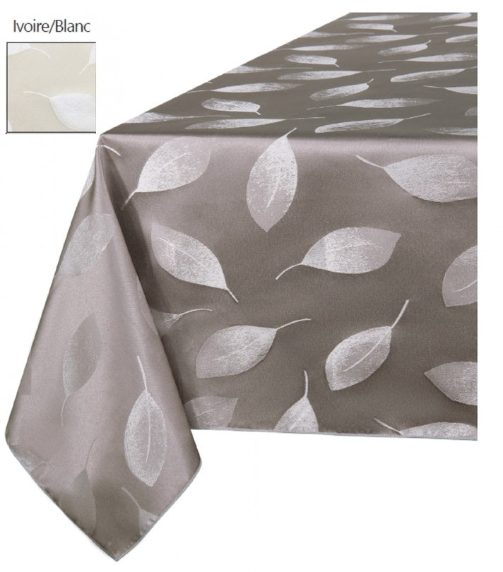 NAPPE 60X60 FEUILLES IVOIRE