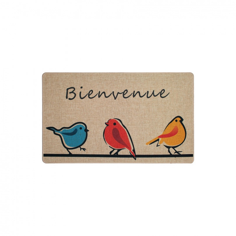 TAPIS 1.5 X 2.5 OISEAUX  BIENVENUE