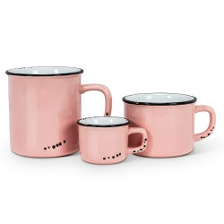 TASSE ENAMEL 14OZ ROSE