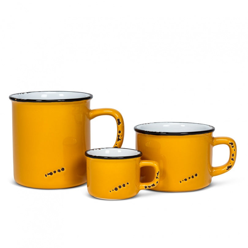 TASSE ENAMEL 14 OZ OCHRE