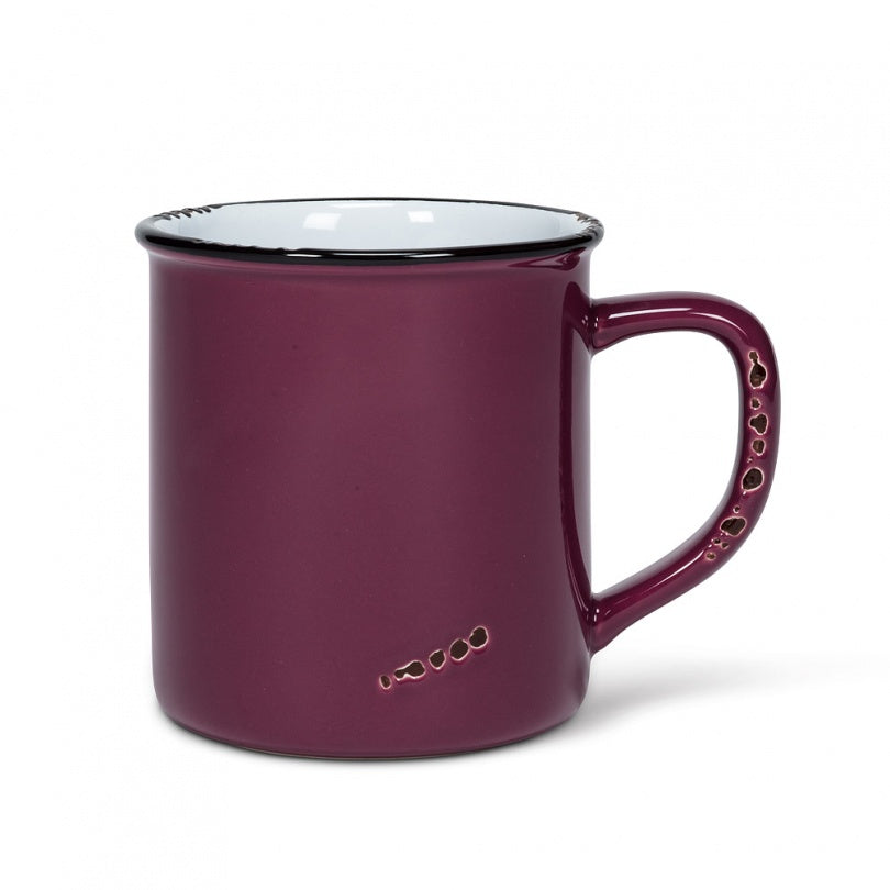 TASSE ENAMEL 14OZ PRUNE