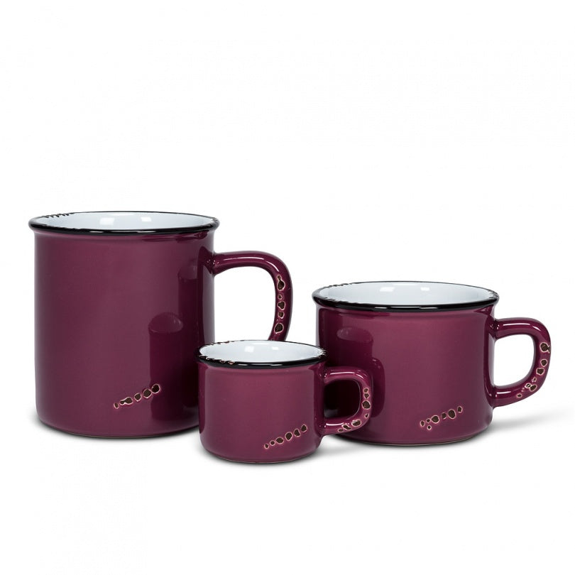 TASSE ENAMEL 14OZ PRUNE