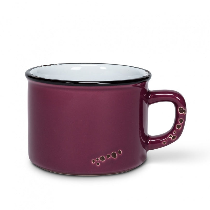 TASSE ENAMEL CAP. 8 OZ PLUM