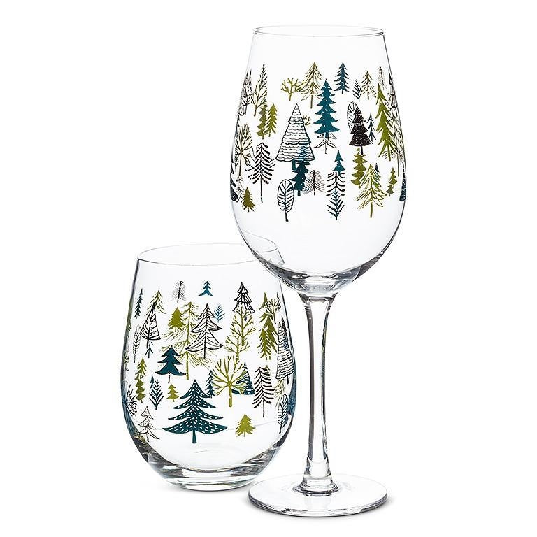 VERRE A VIN ARBRES MODERNES 14OZ