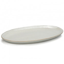 PLAT OVAL 42X25CM BLANC