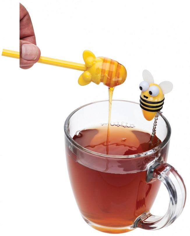 INFUSEUR A THÉ ABEILLE AVEC BATON POUR MIEL