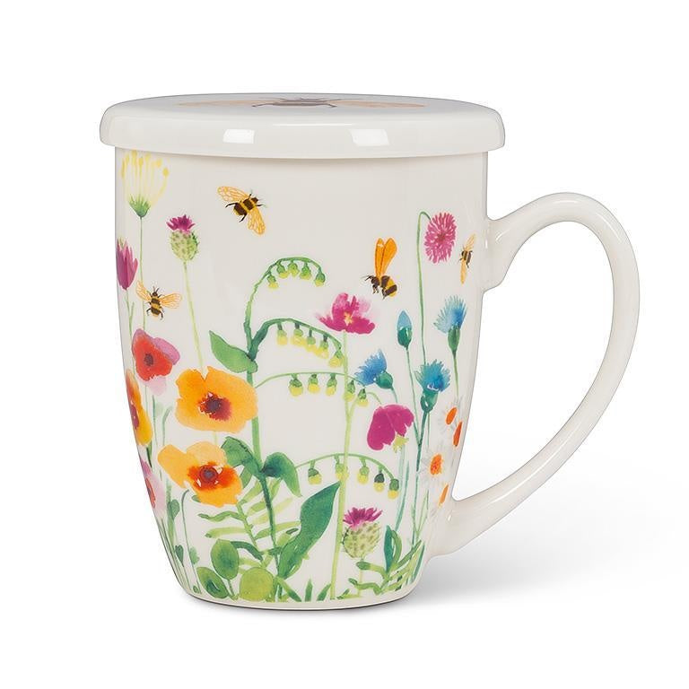 TASSE A THÉ AVEC INFUSEUR - FLEURI