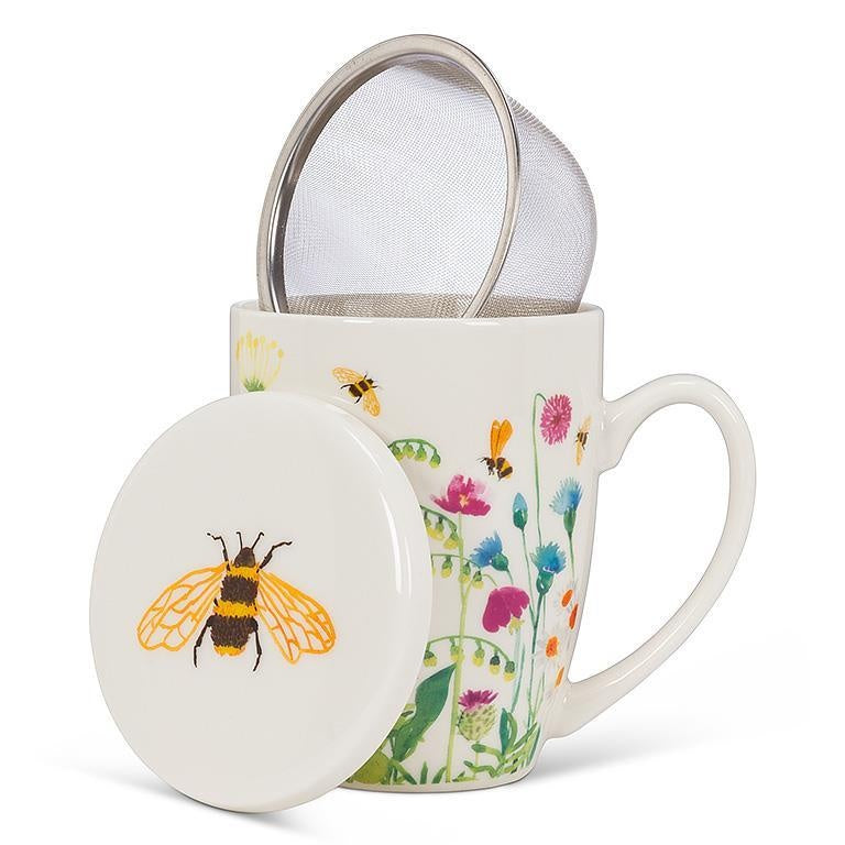 TASSE A THÉ AVEC INFUSEUR - FLEURI