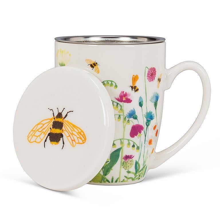 TASSE A THÉ AVEC INFUSEUR - FLEURI