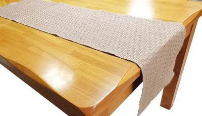 CHEMIN TABLE 13X54BUBBLE WAVE BEIGE