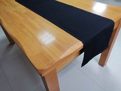 CHEMIN TABLE SOLID NOIR 13X54